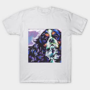 cavalier king charles spaniel Dog Bright colorful pop dog art T-Shirt